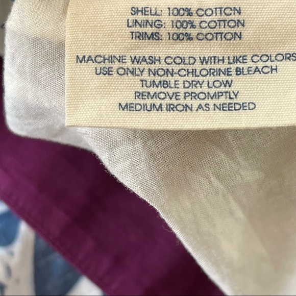 Anthropologie Edme & Esyllte blue batik block print cotton wrap skirt size 10 - Picture 3 of 4